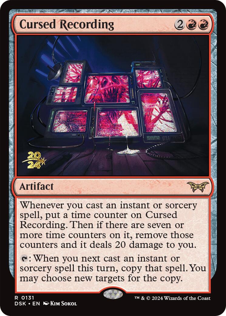 Cursed Recording (0131) [Duskmourn: House of Horror Prerelease Promos] | Jomio and Rueliete's Cards and Comics