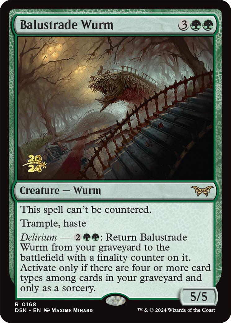 Balustrade Wurm [Duskmourn: House of Horror Prerelease Promos] | Jomio and Rueliete's Cards and Comics