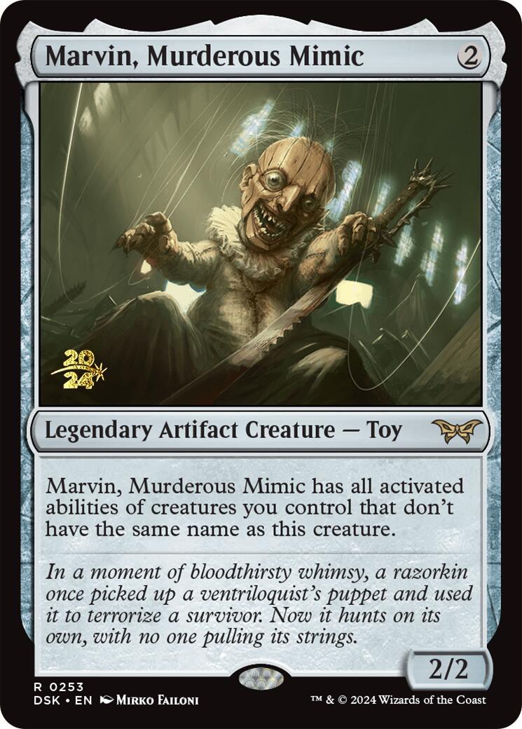 Marvin, Murderous Mimic [Duskmourn: House of Horror Prerelease Promos] | Jomio and Rueliete's Cards and Comics