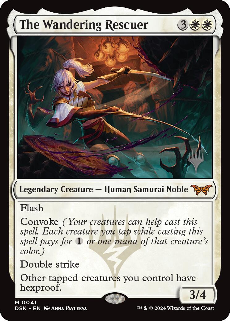 The Wandering Rescuer (Promo Pack) [Duskmourn: House of Horror Promos] | Jomio and Rueliete's Cards and Comics