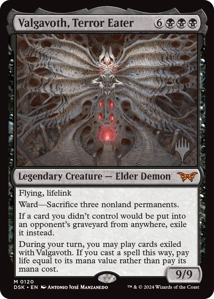 Valgavoth, Terror Eater (Promo Pack) [Duskmourn: House of Horror Promos] | Jomio and Rueliete's Cards and Comics