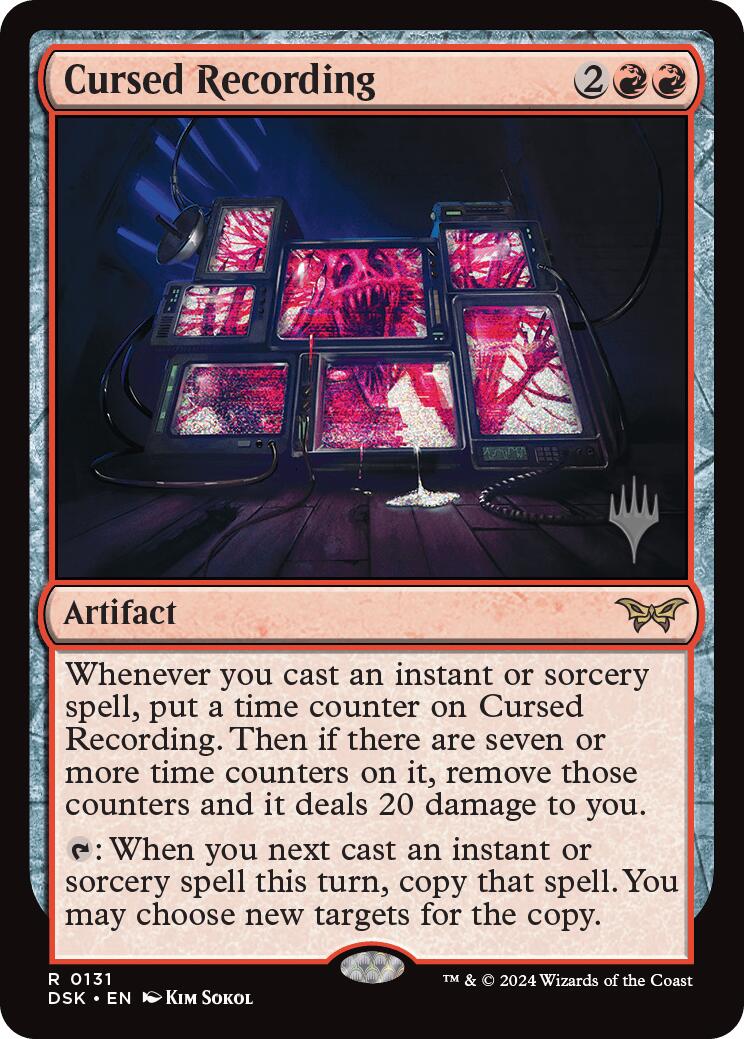 Cursed Recording (0131) (Promo Pack) [Duskmourn: House of Horror Promos] | Jomio and Rueliete's Cards and Comics