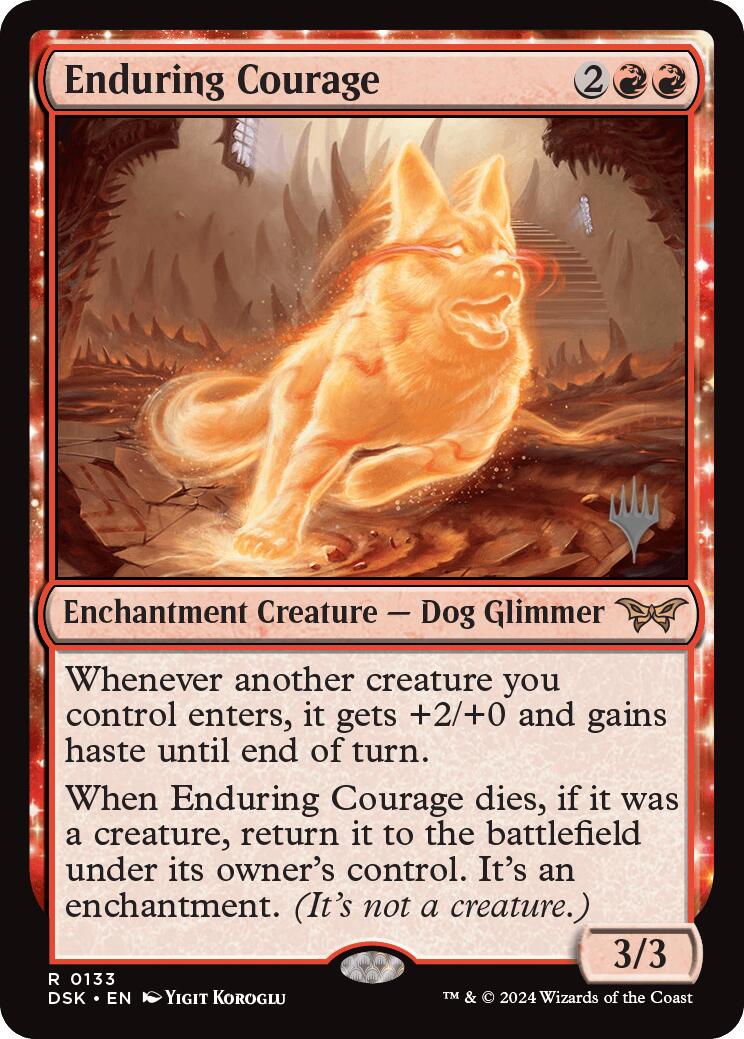 Enduring Courage (Promo Pack) [Duskmourn: House of Horror Promos] | Jomio and Rueliete's Cards and Comics