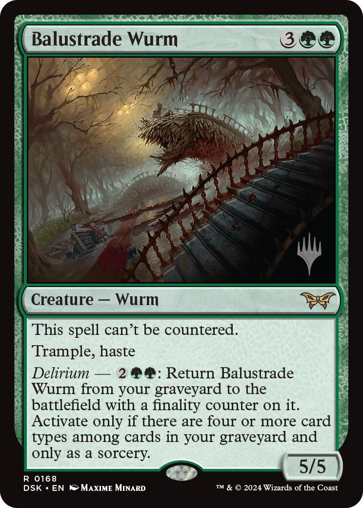 Balustrade Wurm (Promo Pack) [Duskmourn: House of Horror Promos] | Jomio and Rueliete's Cards and Comics