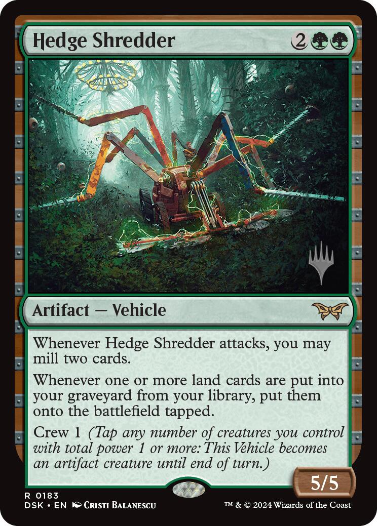 Hedge Shredder (Promo Pack) [Duskmourn: House of Horror Promos] | Jomio and Rueliete's Cards and Comics