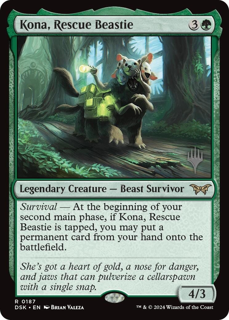 Kona, Rescue Beastie (0187) (Promo Pack) [Duskmourn: House of Horror Promos] | Jomio and Rueliete's Cards and Comics