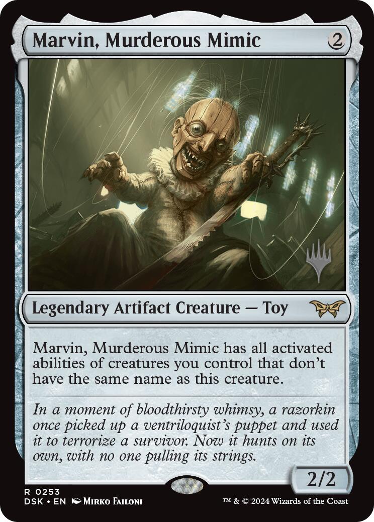 Marvin, Murderous Mimic (Promo Pack) [Duskmourn: House of Horror Promos] | Jomio and Rueliete's Cards and Comics