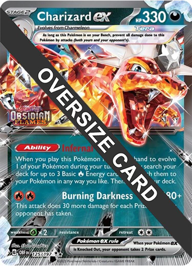Charizard ex (125/197 - Jumbo Card) [Scarlet & Violet: Obsidian Flames] | Jomio and Rueliete's Cards and Comics