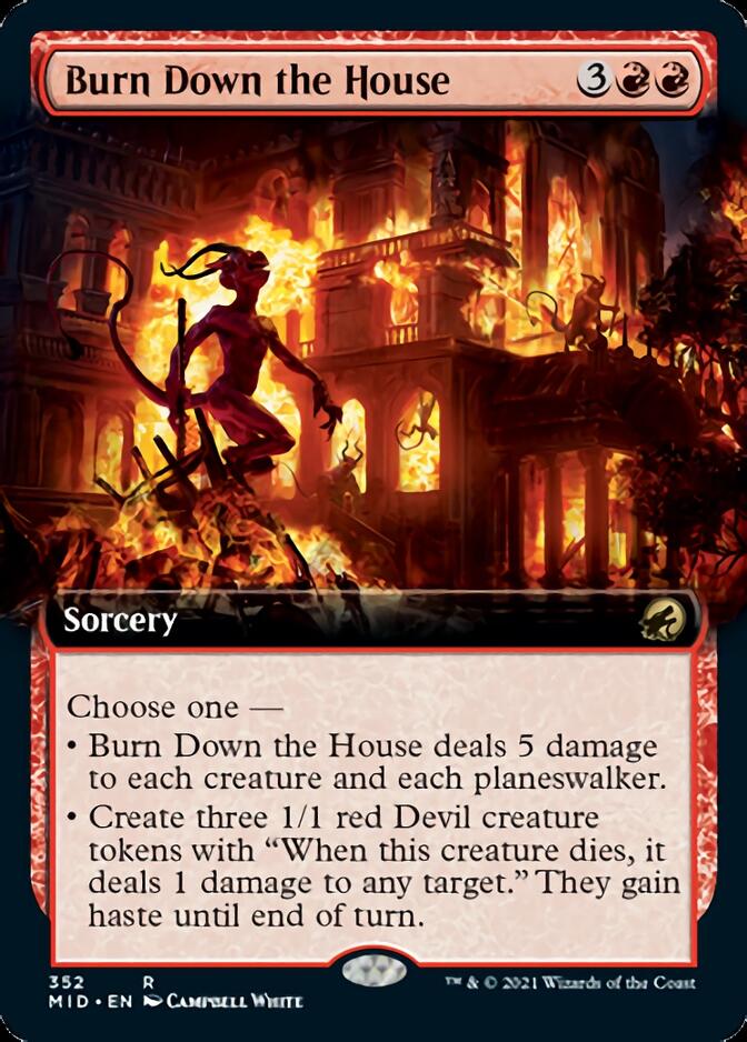 Burn Down the House (Extended Art) [Innistrad: Midnight Hunt] | Jomio and Rueliete's Cards and Comics