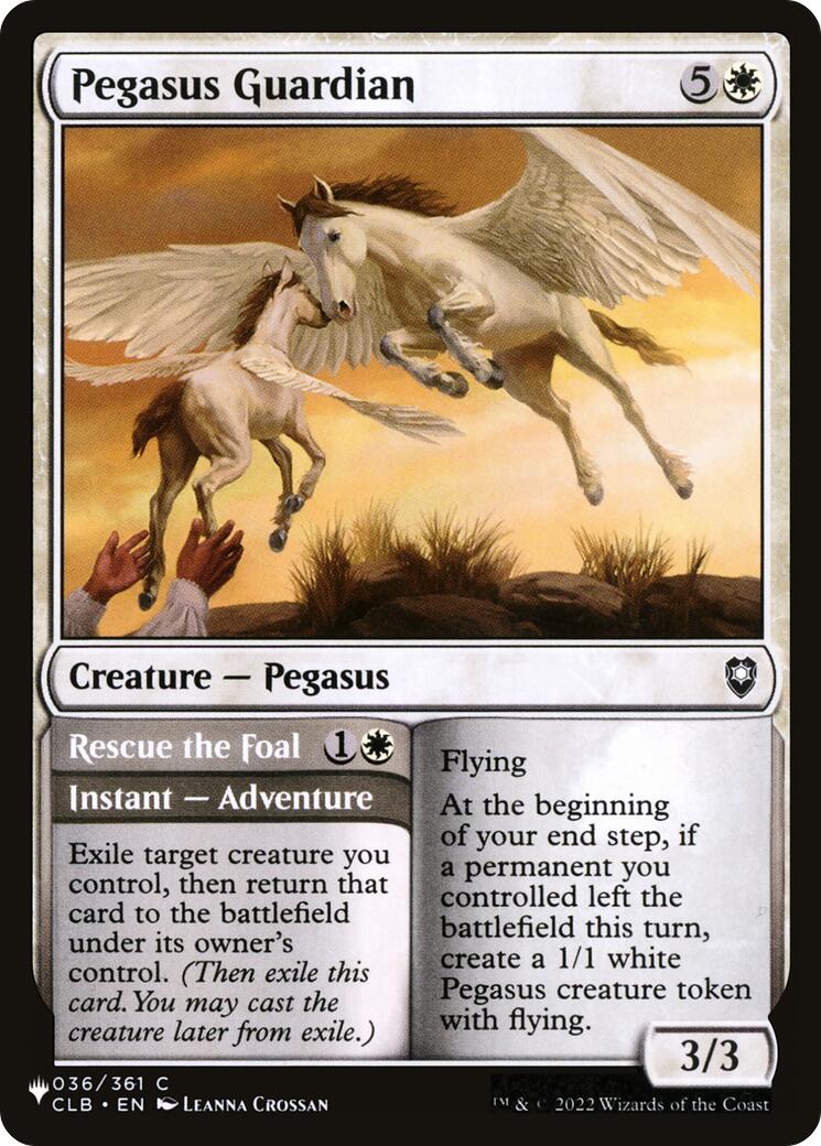 Pegasus Guardian [The List] | Jomio and Rueliete's Cards and Comics