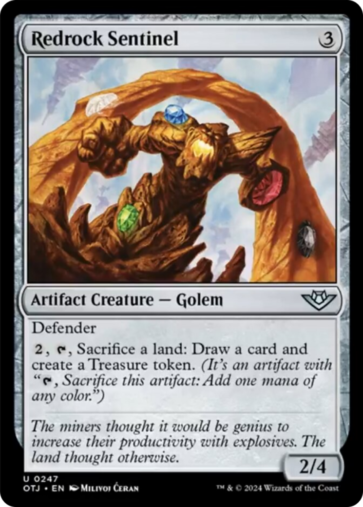 Redrock Sentinel [Outlaws of Thunder Junction] | Jomio and Rueliete's Cards and Comics