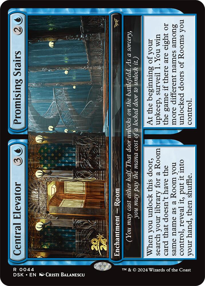 Central Elevator // Promising Stairs [Duskmourn: House of Horror Prerelease Promos] | Jomio and Rueliete's Cards and Comics