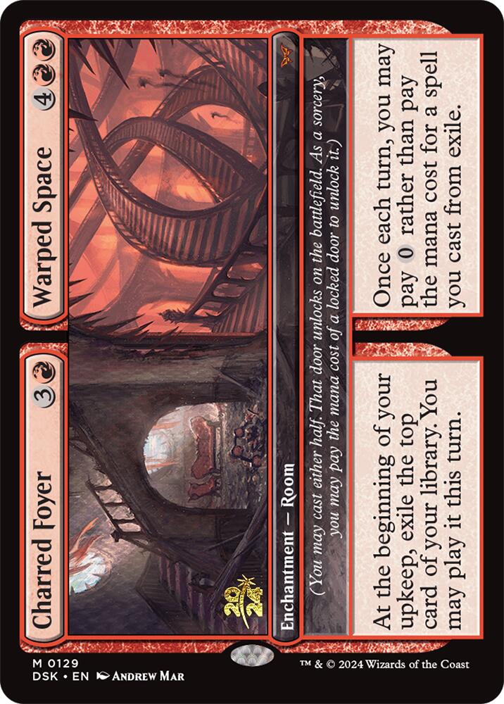 Charred Foyer // Warped Space [Duskmourn: House of Horror Prerelease Promos] | Jomio and Rueliete's Cards and Comics