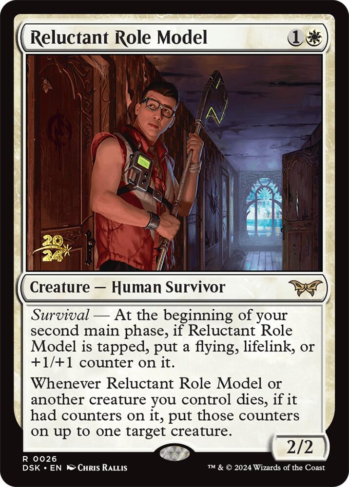 Reluctant Role Model (0026) [Duskmourn: House of Horror Prerelease Promos] | Jomio and Rueliete's Cards and Comics