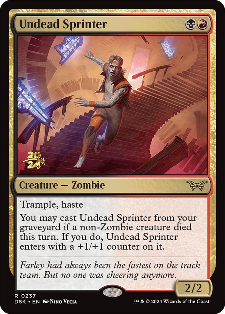 Undead Sprinter [Duskmourn: House of Horror Prerelease Promos] | Jomio and Rueliete's Cards and Comics