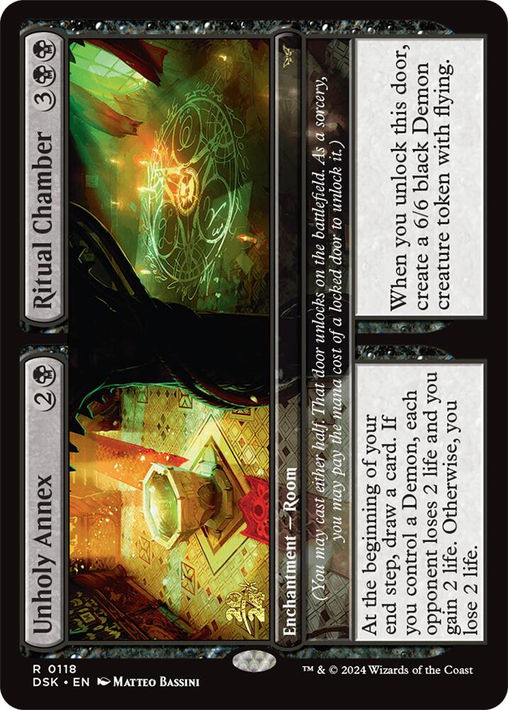 Unholy Annex // Ritual Chamber [Duskmourn: House of Horror Prerelease Promos] | Jomio and Rueliete's Cards and Comics