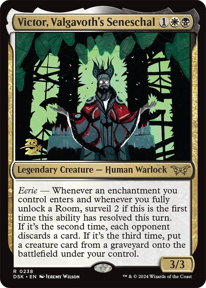 Victor, Valgavoth's Seneschal [Duskmourn: House of Horror Prerelease Promos] | Jomio and Rueliete's Cards and Comics