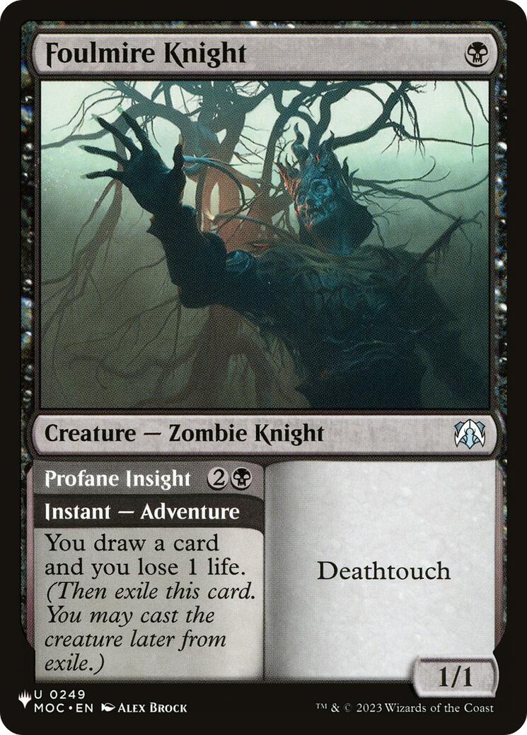 Foulmire Knight (MOC) [The List] | Jomio and Rueliete's Cards and Comics