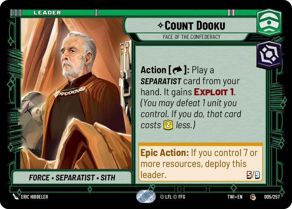 Count Dooku - Face of the Confederacy (005/257) (005/257) [Twilight of the Republic] | Jomio and Rueliete's Cards and Comics