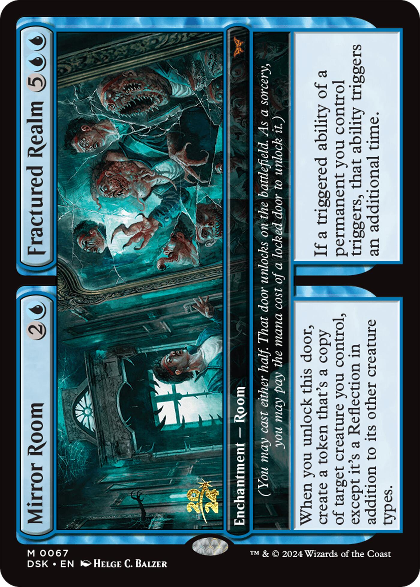 Mirror Room // Fractured Realm [Duskmourn: House of Horror Prerelease Promos] | Jomio and Rueliete's Cards and Comics