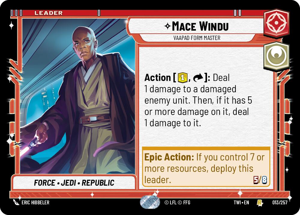 Mace Windu - Vaapad Form Master (013/257) (013/257) [Twilight of the Republic] | Jomio and Rueliete's Cards and Comics