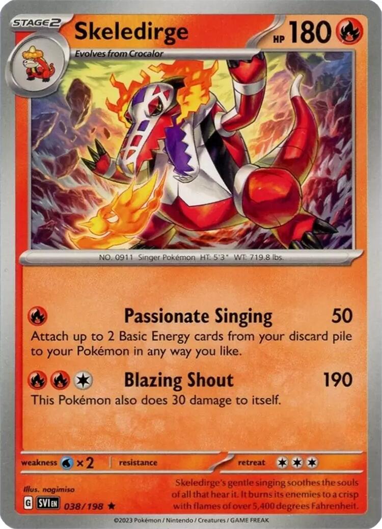 Skeledirge (038/198) (Theme Deck Exclusive) [Scarlet & Violet: Base Set] | Jomio and Rueliete's Cards and Comics