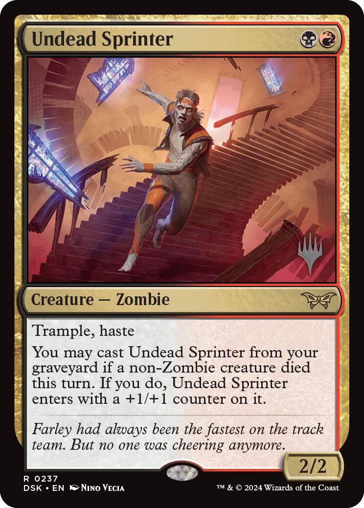 Undead Sprinter (Promo Pack) [Duskmourn: House of Horror Promos] | Jomio and Rueliete's Cards and Comics