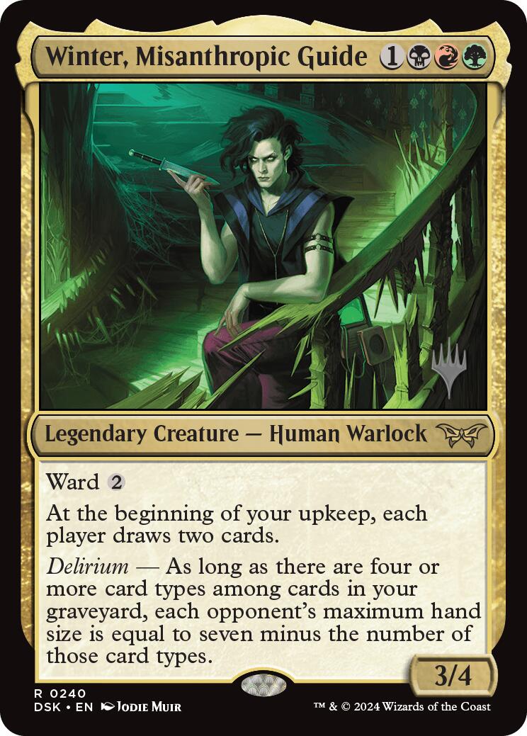 Winter, Misanthropic Guide (Promo Pack) [Duskmourn: House of Horror Promos] | Jomio and Rueliete's Cards and Comics