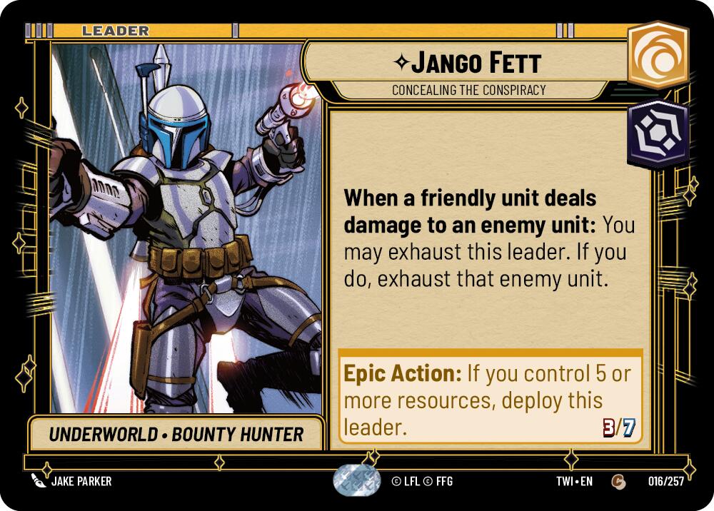Jango Fett - Concealing the Conspiracy (016/257) (016/257) [Twilight of the Republic] | Jomio and Rueliete's Cards and Comics
