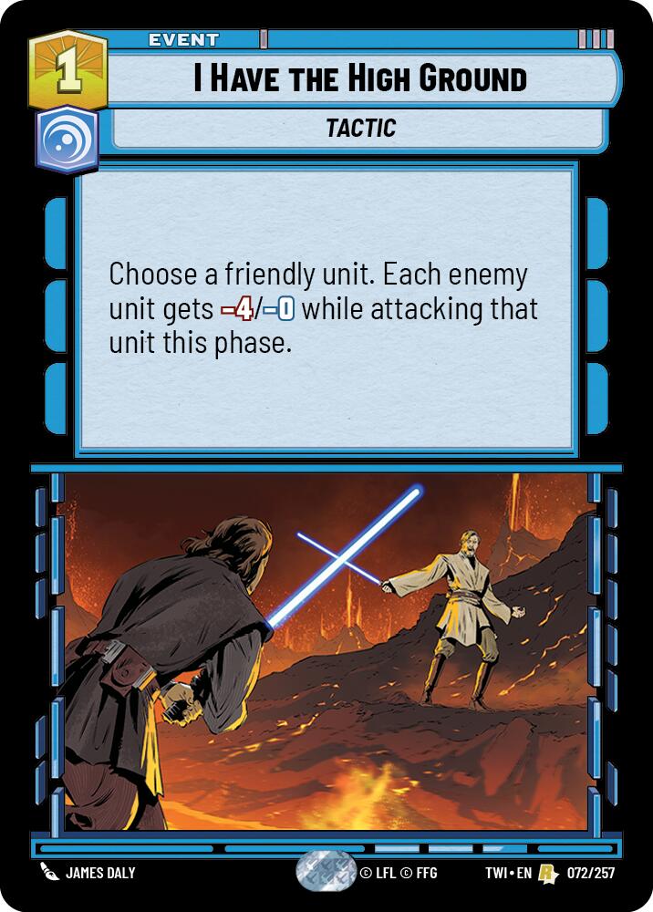 I Have The High Ground (072/257) (072/257) [Twilight of the Republic] | Jomio and Rueliete's Cards and Comics