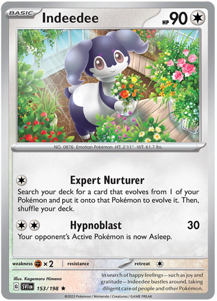 Indeedee (153/198) (Theme Deck Exclusive) [Scarlet & Violet: Base Set] | Jomio and Rueliete's Cards and Comics