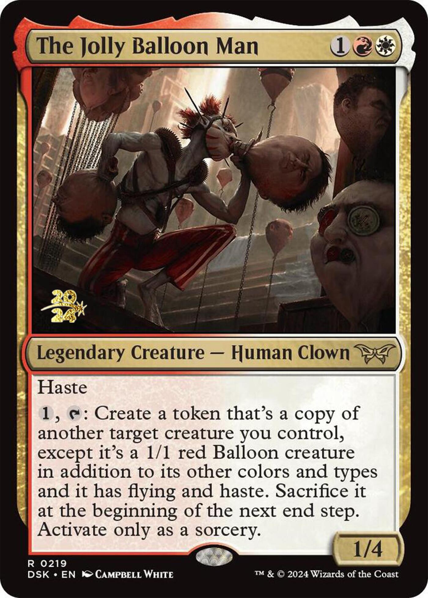 The Jolly Balloon Man [Duskmourn: House of Horror Prerelease Promos] | Jomio and Rueliete's Cards and Comics