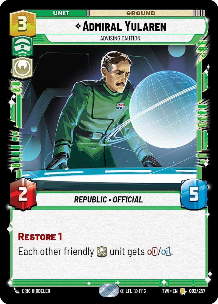 Admiral Yularen (092/257) (092/257) [Twilight of the Republic] | Jomio and Rueliete's Cards and Comics