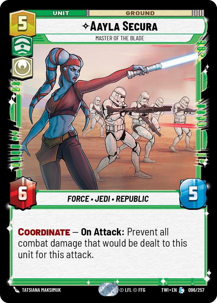 Aayla Secura - Master of the Blade (096/257) (096/257) [Twilight of the Republic] | Jomio and Rueliete's Cards and Comics