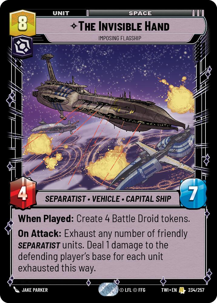 The Invisible Hand - Imposing Flagship (234/257) (234/257) [Twilight of the Republic] | Jomio and Rueliete's Cards and Comics