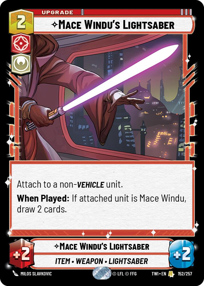 Mace Windu's Lightsaber (152/257) (152/257) [Twilight of the Republic] | Jomio and Rueliete's Cards and Comics