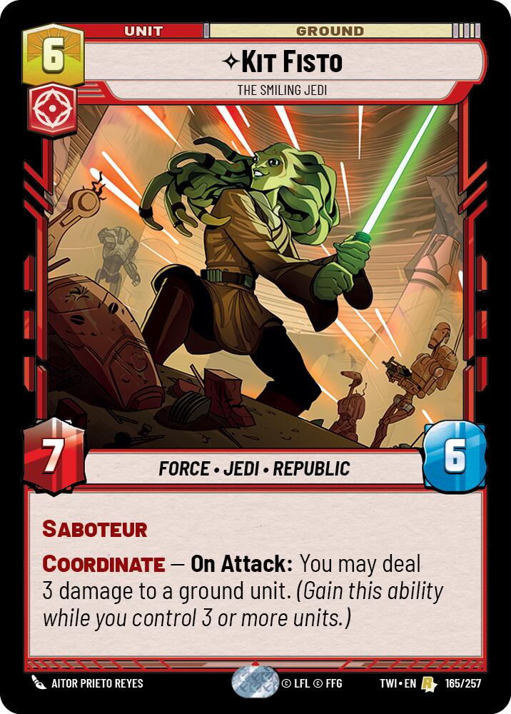 Kit Fisto - The Smiling Jedi (165/257) (165/257) [Twilight of the Republic] | Jomio and Rueliete's Cards and Comics