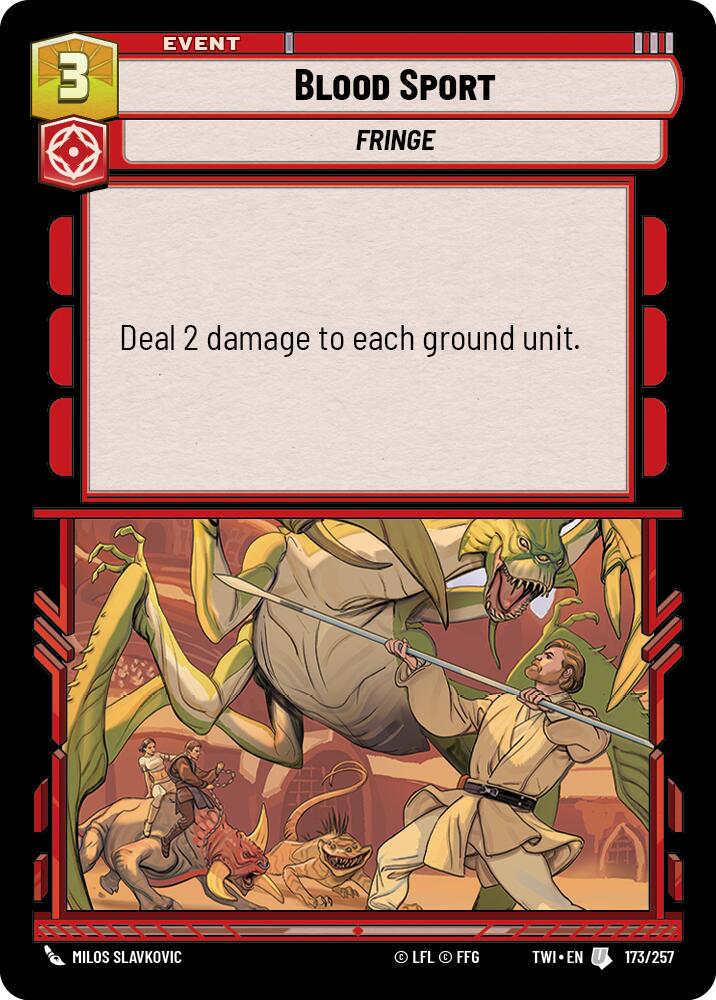 Blood Sport (173/257) (173/257) [Twilight of the Republic] | Jomio and Rueliete's Cards and Comics