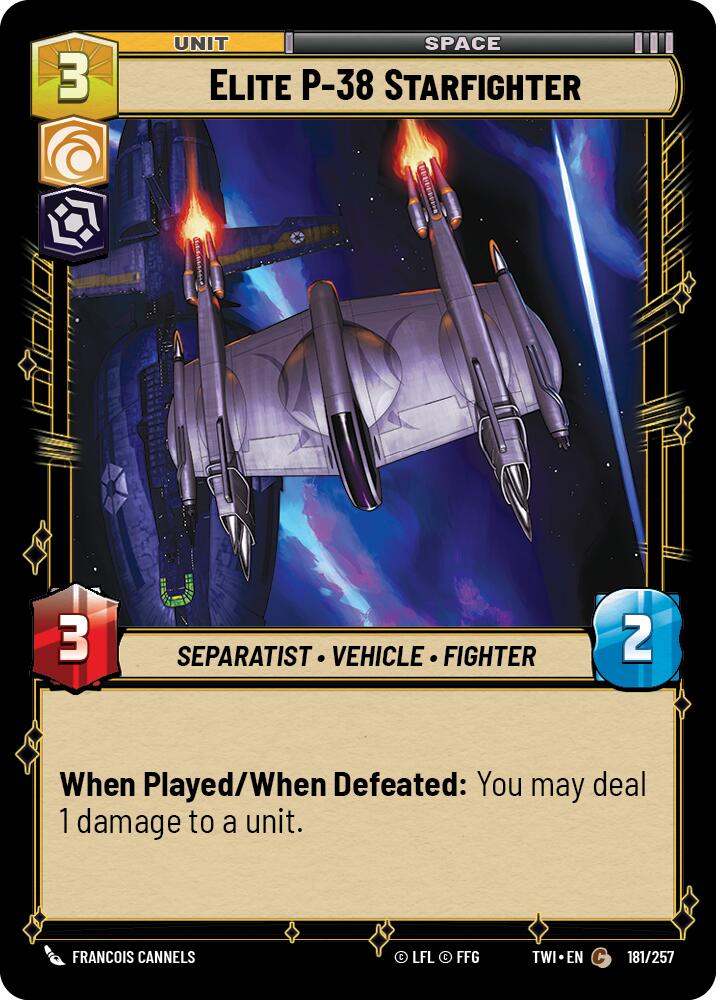 Elite P-38 Starfighter (181/257) (181/257) [Twilight of the Republic] | Jomio and Rueliete's Cards and Comics