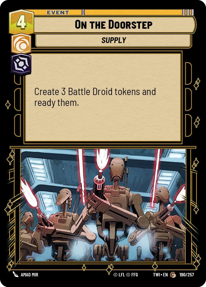 On The Doorstep (190/257) (190/257) [Twilight of the Republic] | Jomio and Rueliete's Cards and Comics