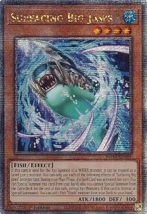 Surfacing Big Jaws (Quarter Century Secret Rare) [ROTA-EN001] Quarter Century Secret Rare | Jomio and Rueliete's Cards and Comics