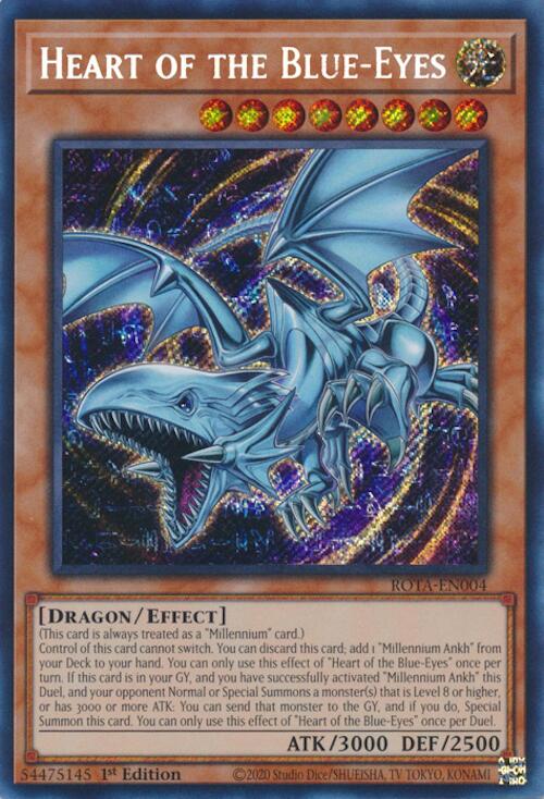 Heart of the Blue-Eyes [ROTA-EN004] Secret Rare | Jomio and Rueliete's Cards and Comics