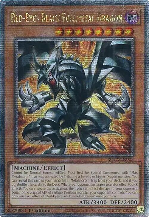 Red-Eyes Black Fullmetal Dragon (Quarter Century Secret Rare) [ROTA-EN005] Quarter Century Secret Rare | Jomio and Rueliete's Cards and Comics