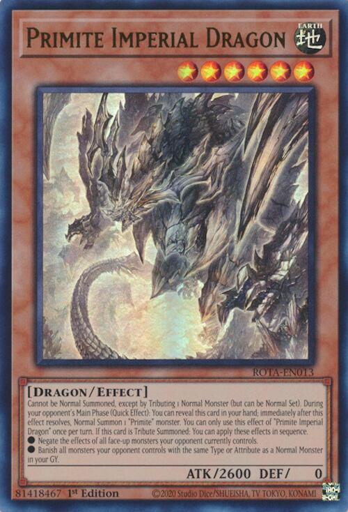 Primite Imperial Dragon [ROTA-EN013] Ultra Rare | Jomio and Rueliete's Cards and Comics