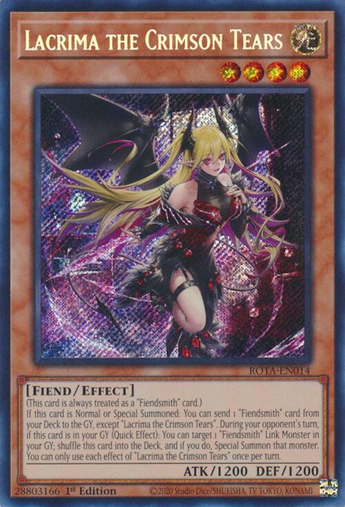 Lacrima the Crimson Tears [ROTA-EN014] Secret Rare | Jomio and Rueliete's Cards and Comics