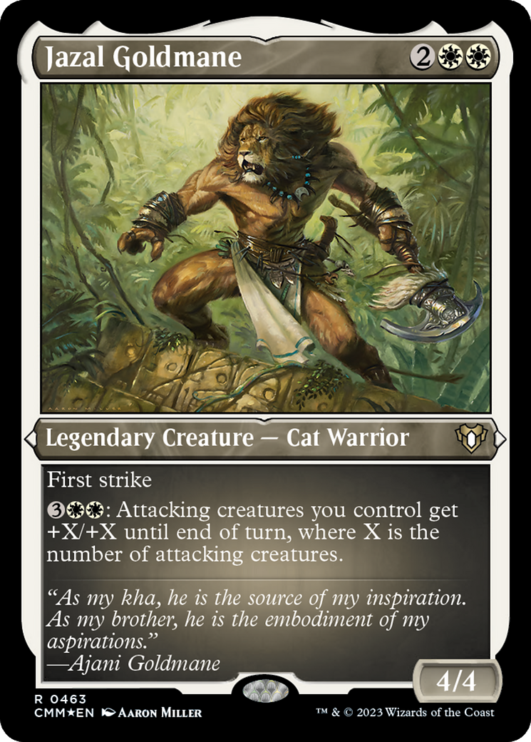 Jazal Goldmane (Foil Etched) [Commander Masters] | Jomio and Rueliete's Cards and Comics