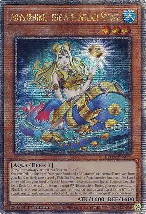 Abyssrhine, the Atlantean Spirit (Quarter Century Secret Rare) [ROTA-EN017] Quarter Century Secret Rare | Jomio and Rueliete's Cards and Comics