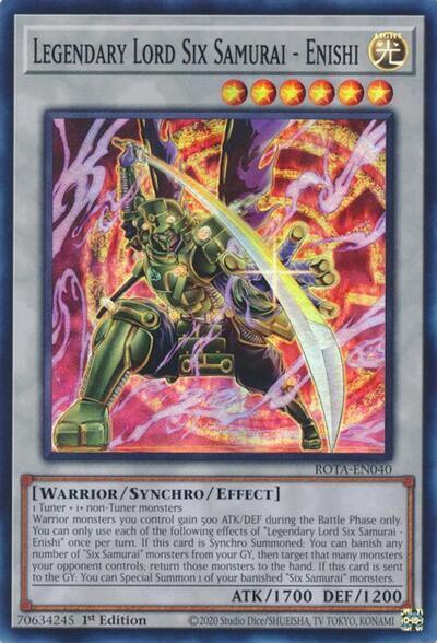 Legendary Lord Six Samurai - Enishi [ROTA-EN040] Super Rare | Jomio and Rueliete's Cards and Comics