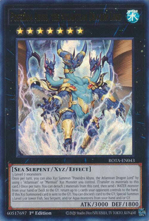 Poseidra Abyss, the Atlantean Dragon Lord [ROTA-EN043] Ultra Rare | Jomio and Rueliete's Cards and Comics