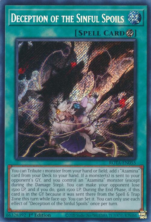 Deception of the Sinful Spoils [ROTA-EN055] Secret Rare | Jomio and Rueliete's Cards and Comics